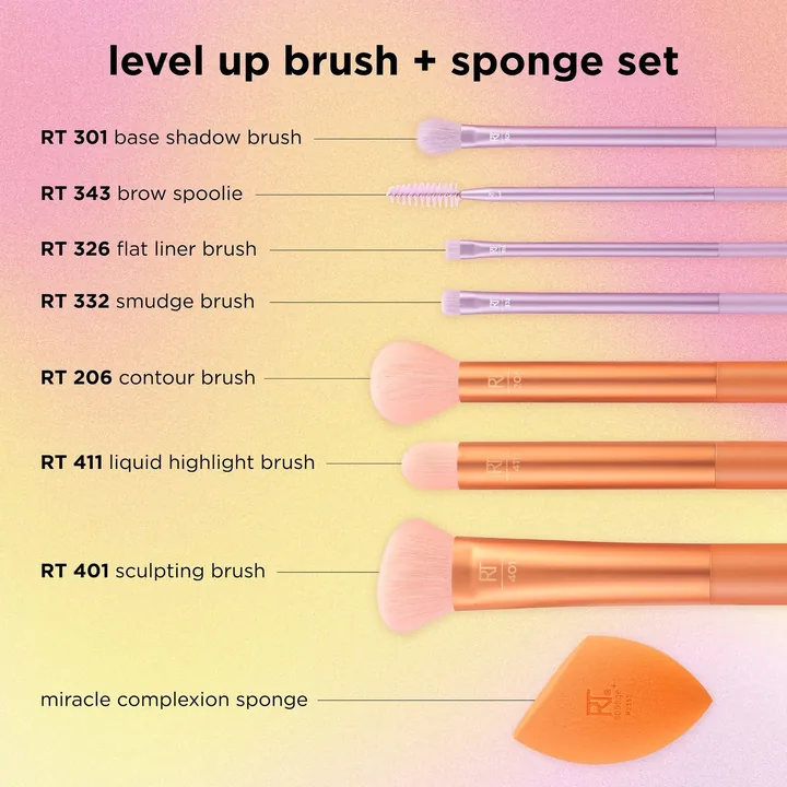 Real Techniques Level Up Brush + Sponge Set, фото 5