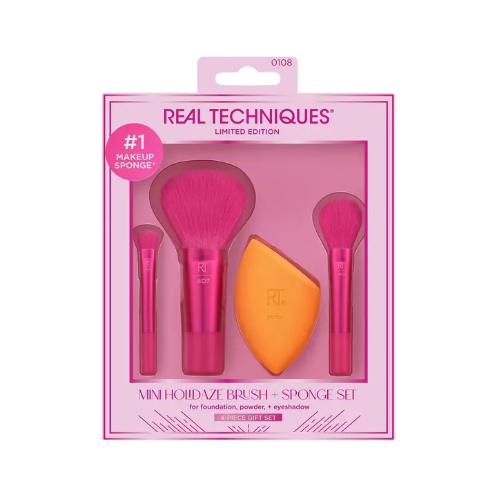 Real Techniques Limited Edition Mini Holidaze Brush + Sponge Set, фото 1