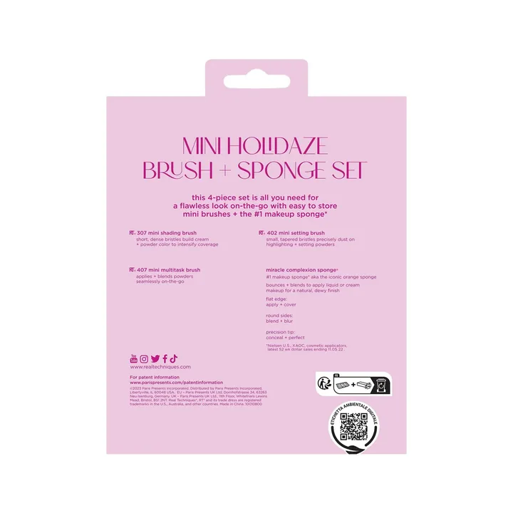 Real Techniques Limited Edition Mini Holidaze Brush + Sponge Set, фото 5