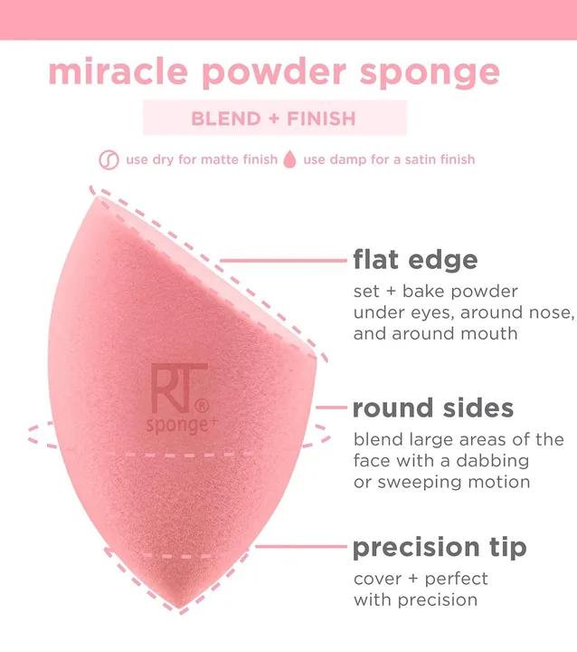 Real Techniques Miracle Powder Sponge Duo, фото 3