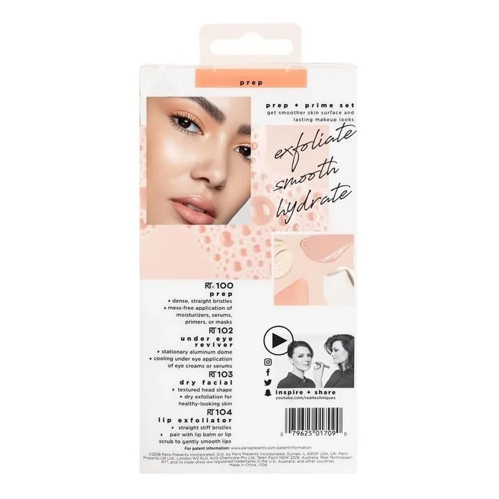 Real Techniques Prep + Prime Skincare Brush Set, фото 4