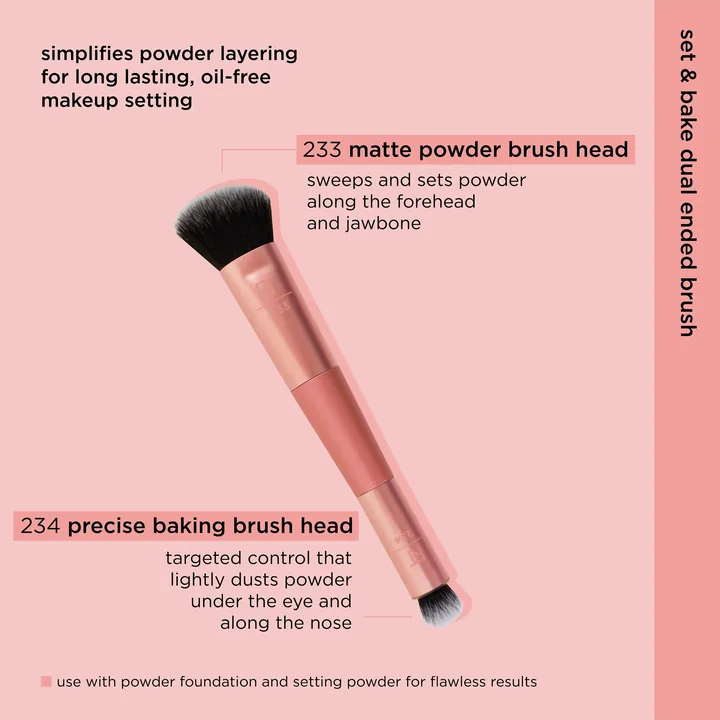 Real Technoiques Set And Bake Dual Ended Makeup Brush, фото 4